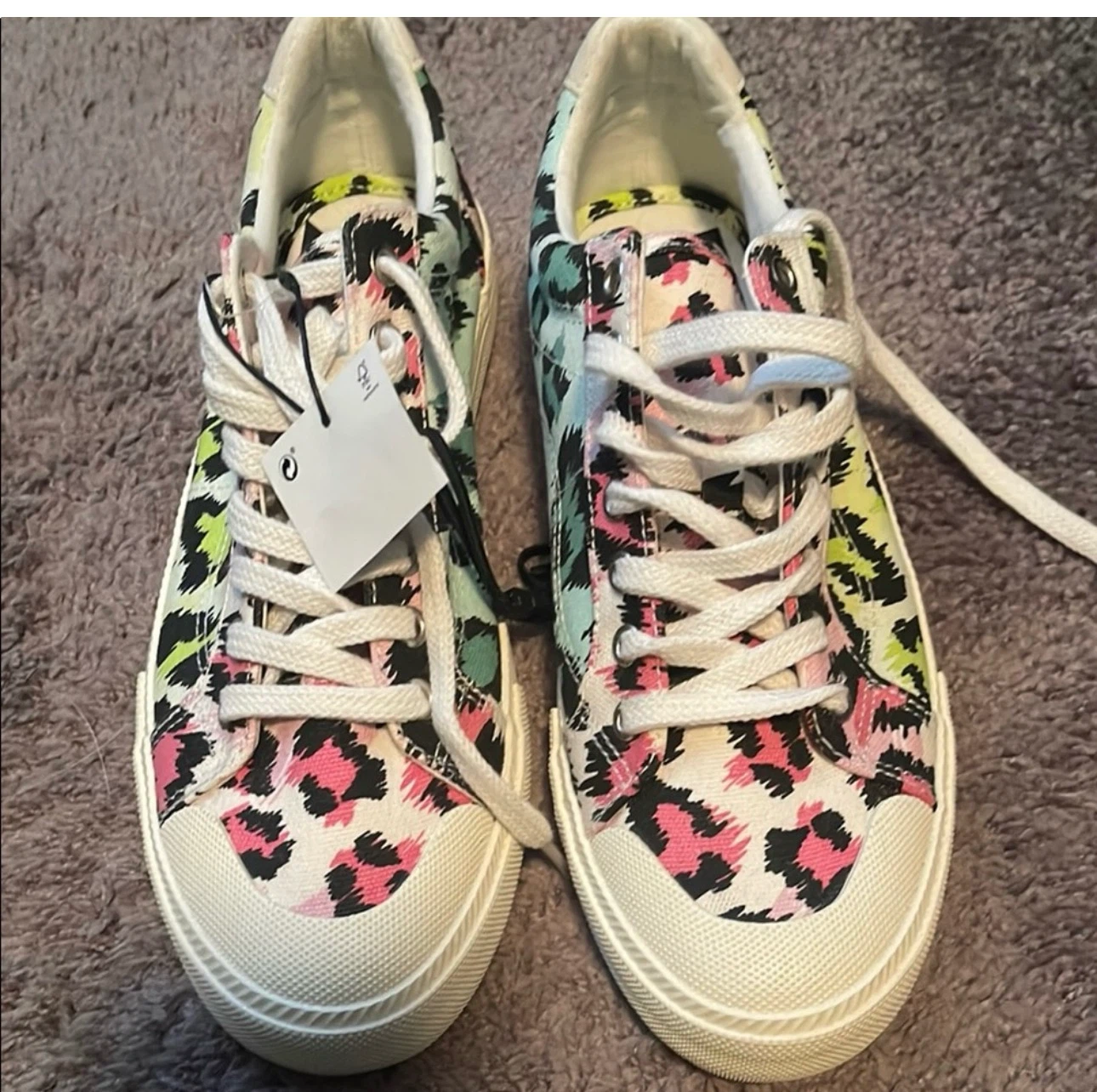 Zara Multi-coloured Animal Print Sneakers NWT
