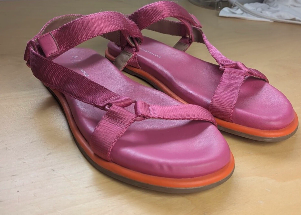Anthropologie Pink Strappy leather Sandals - photo 2
