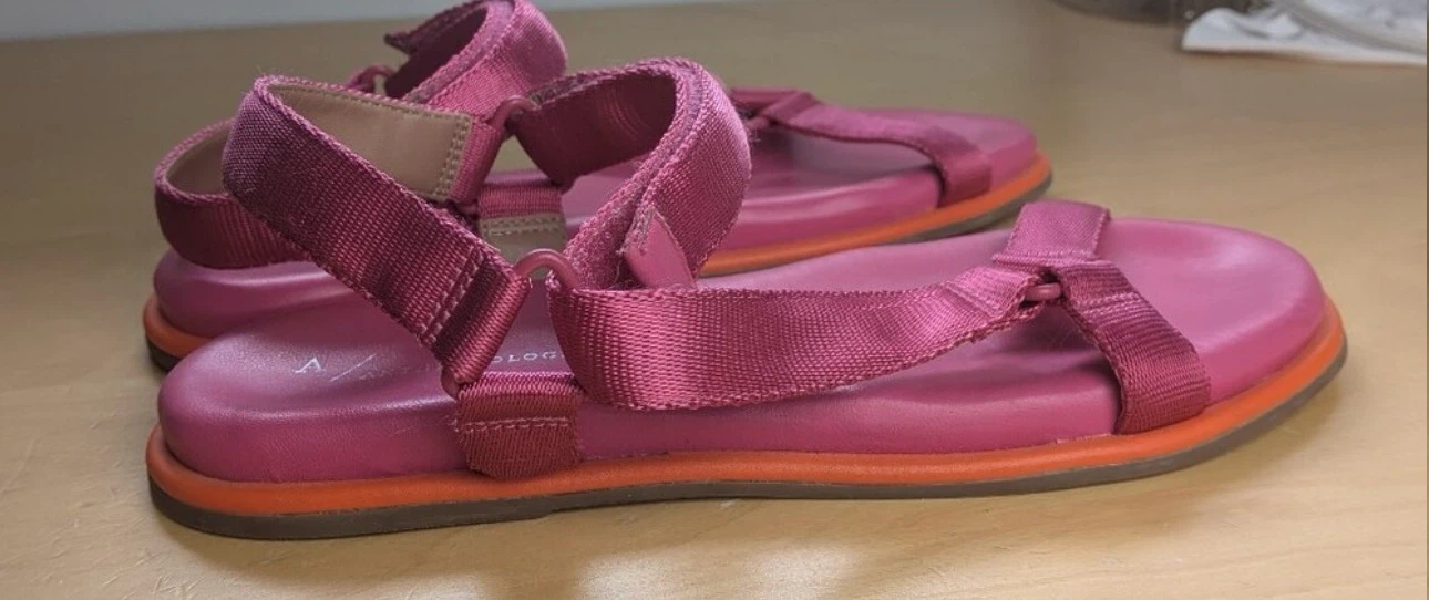 Anthropologie Pink Strappy leather Sandals - photo 3