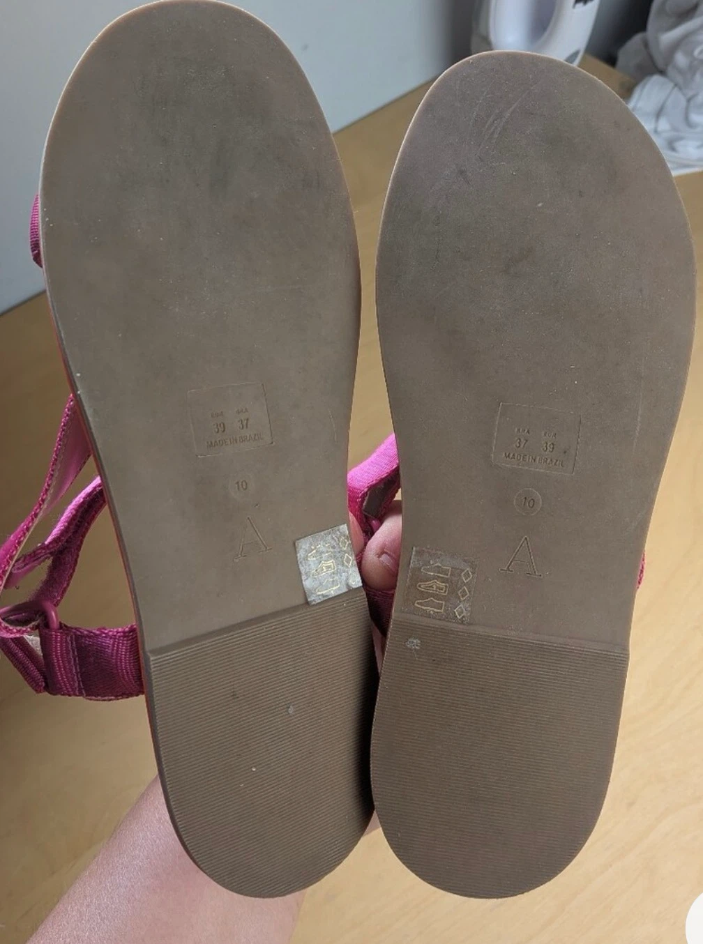Anthropologie Pink Strappy leather Sandals - photo 5