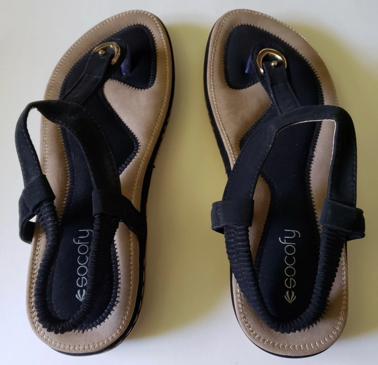 Socofy Black and Tan Sandals NWOT - photo 2