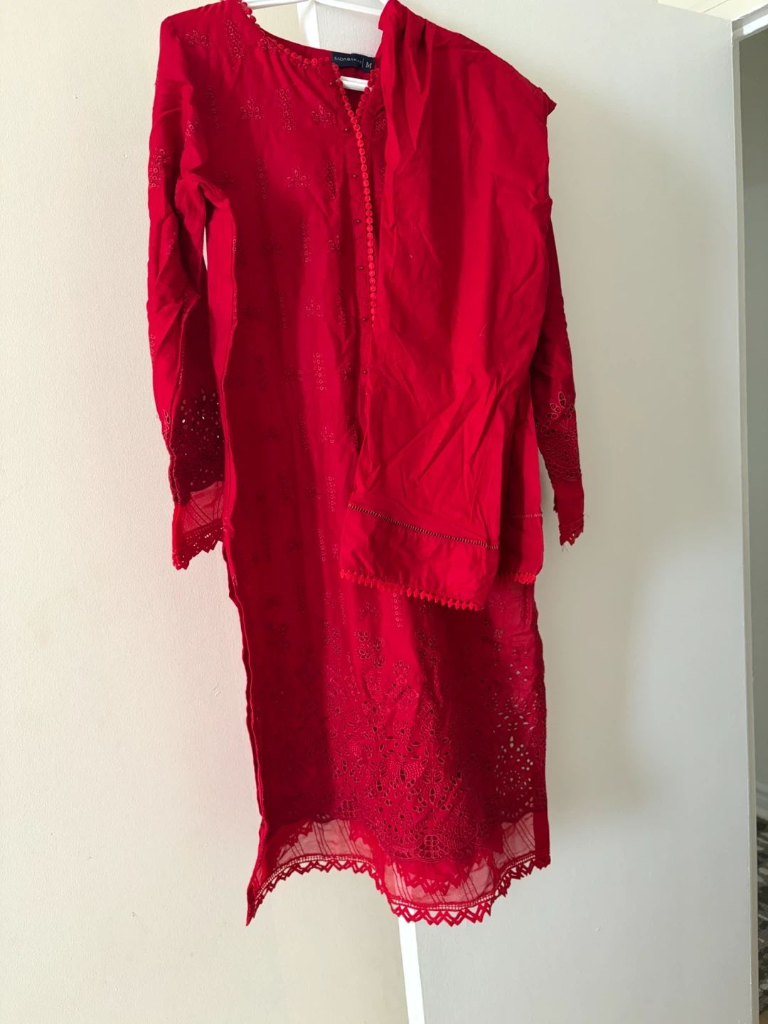 Sadabahar Red Embroidered Suit Set all 60$ - photo 2