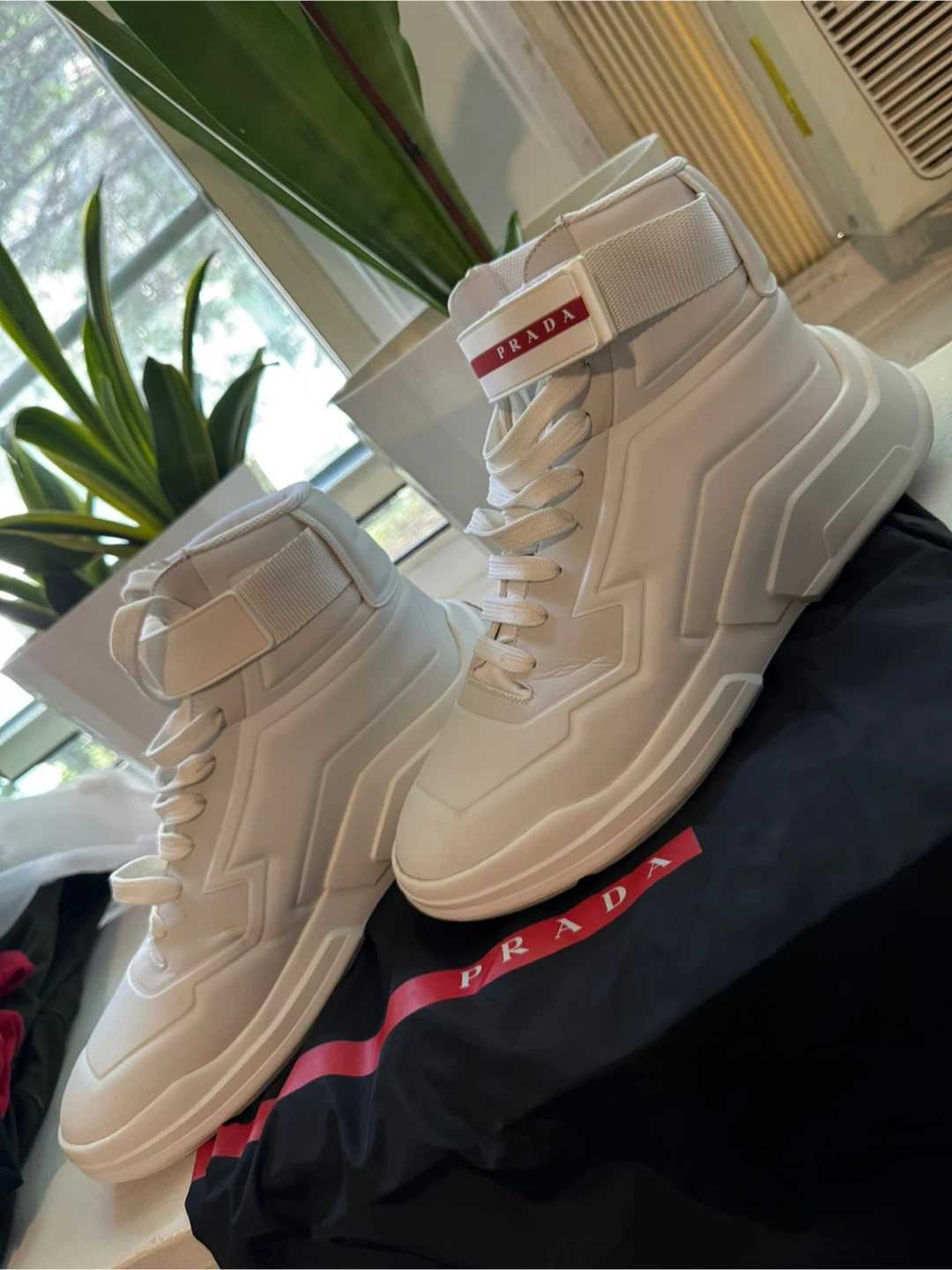Prada High-Top Sneakers White