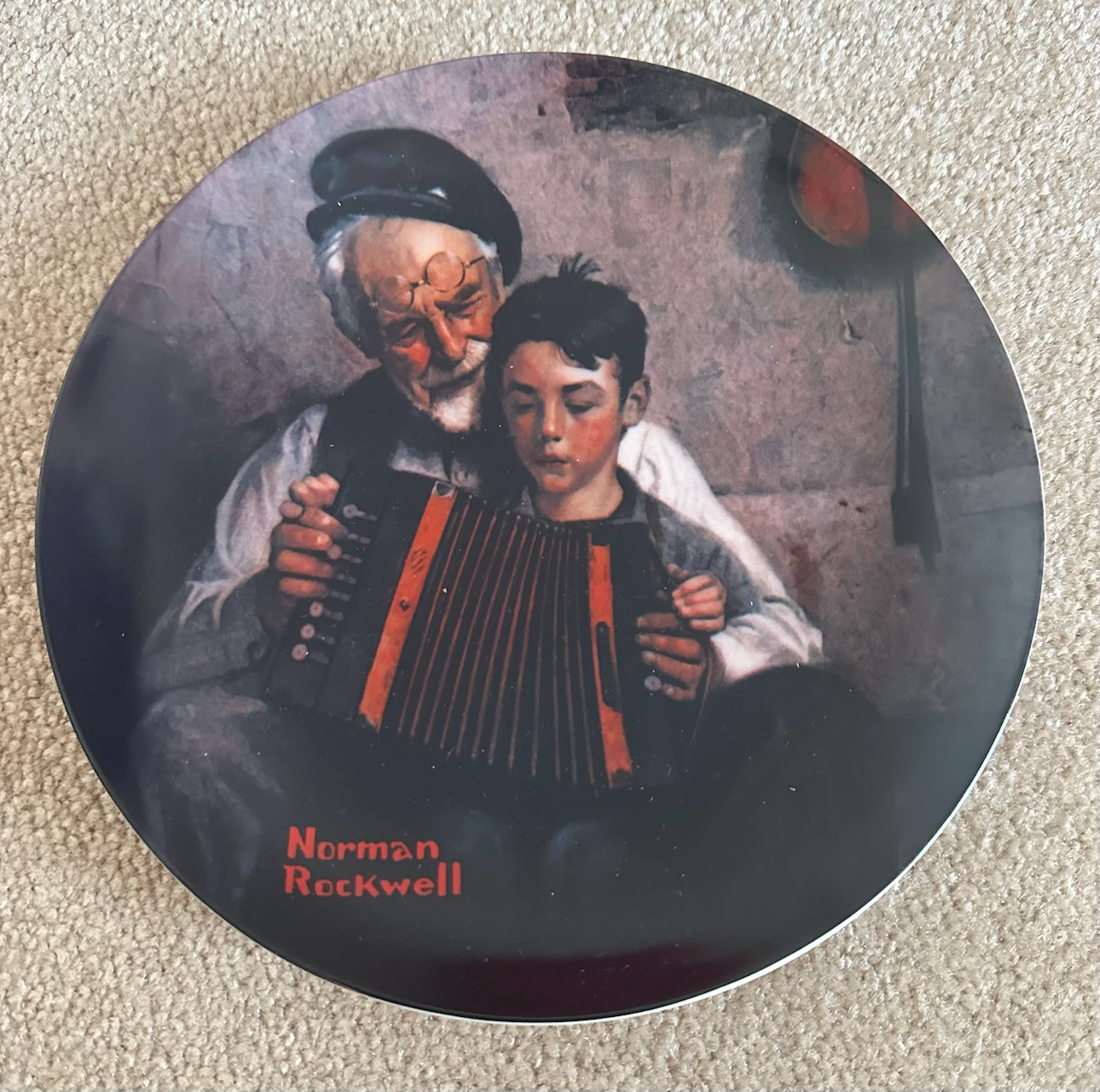 Vintage Norman Rockwell The Music Maker Plate