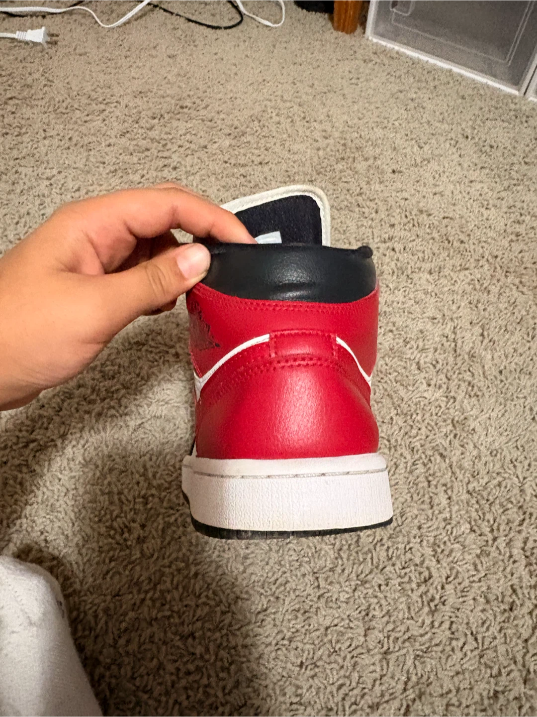Jordan 1 Mid Gym Red Black White Size 7.5 - photo 4