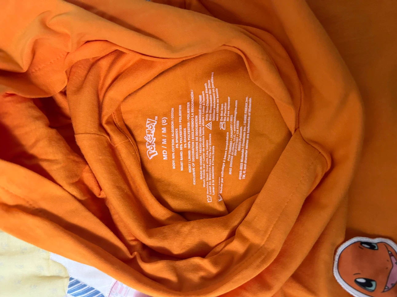 Pokémon Charmander Orange Dress Size M (8)