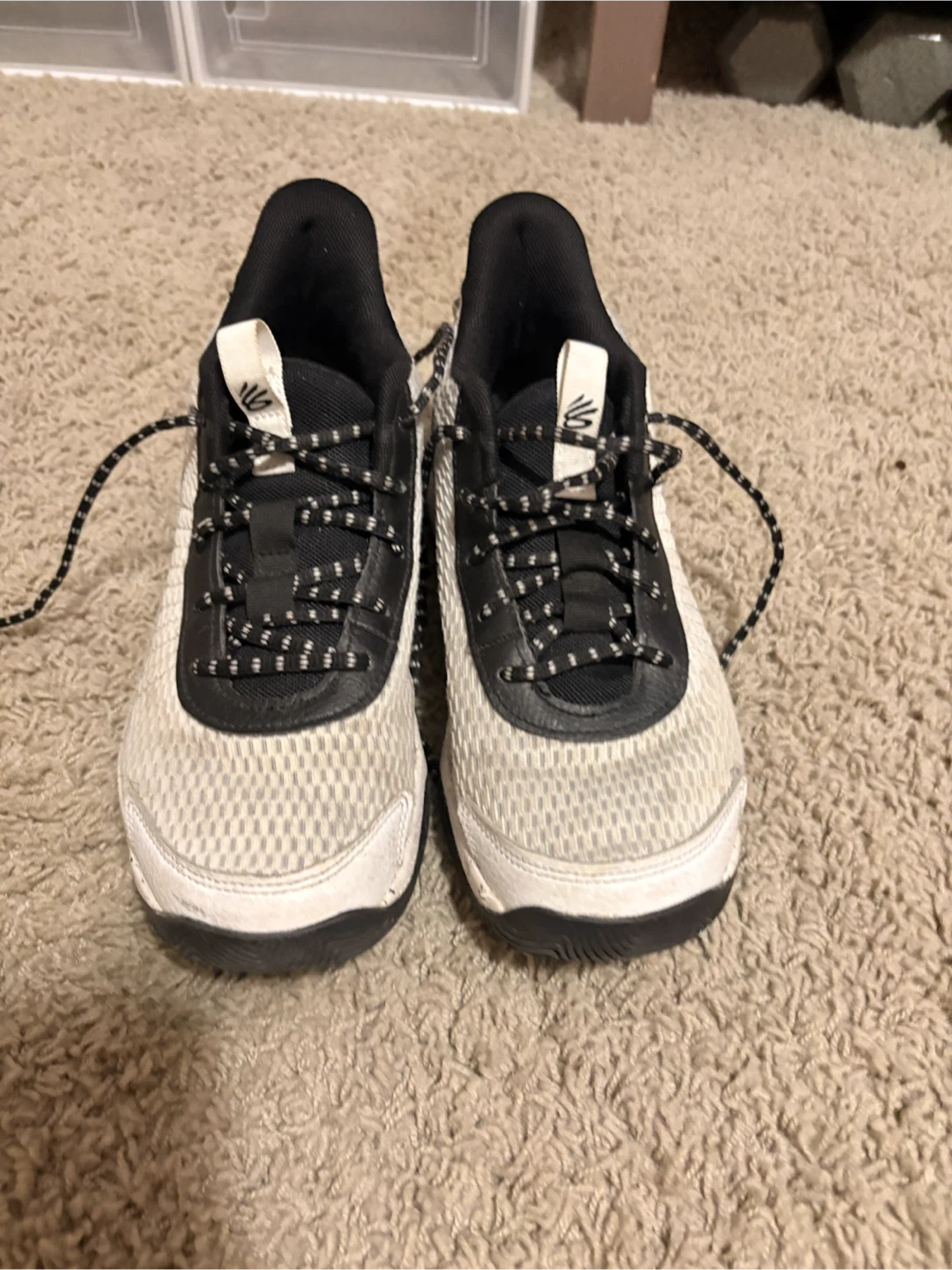Under Armour Curry Basketball Shoes - White/Black, Size 6.5Y