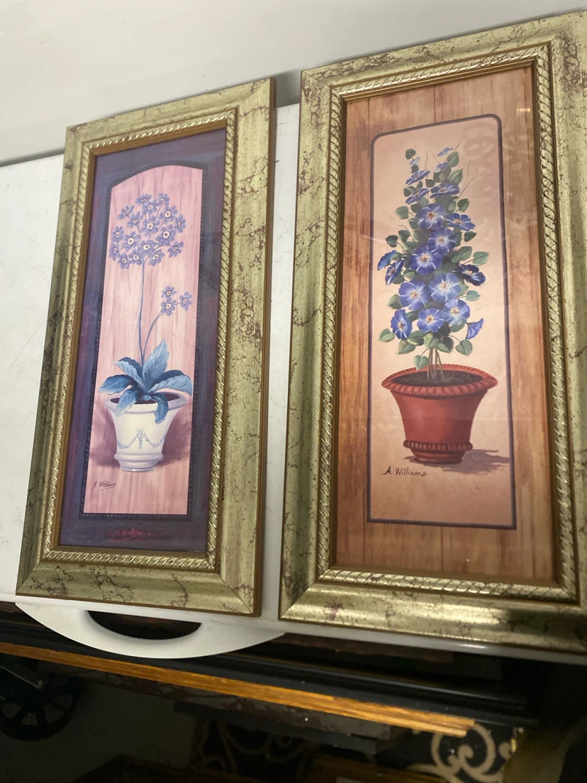 A. Williams floral wall art set