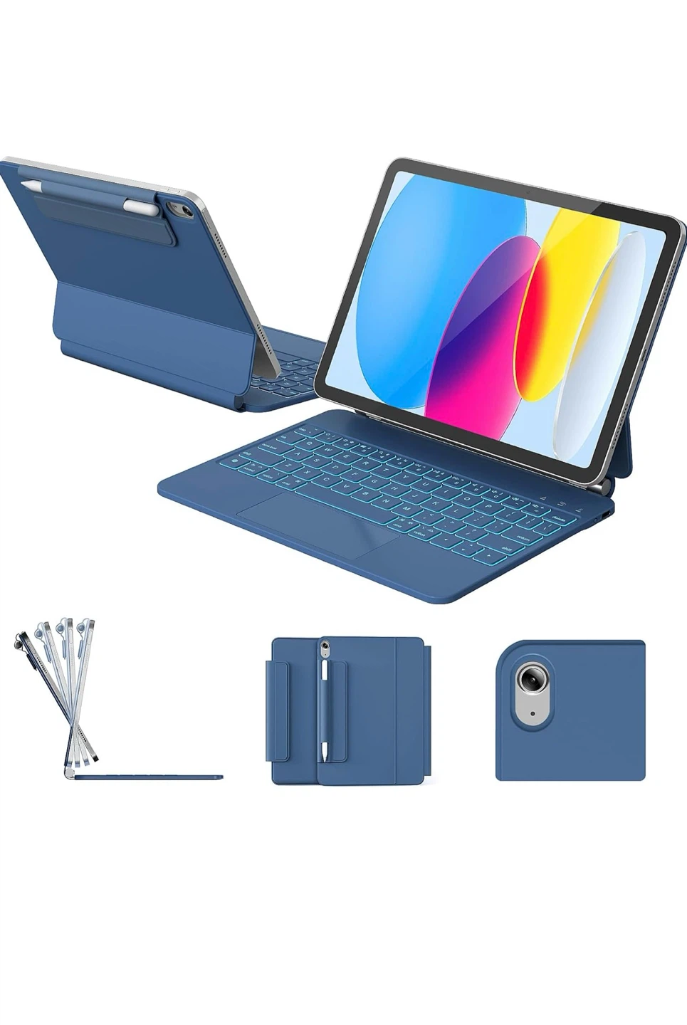 Keyboard Case for iPad (A16) 11th/10th, Easy-Set Magnetic Stand - photo 3
