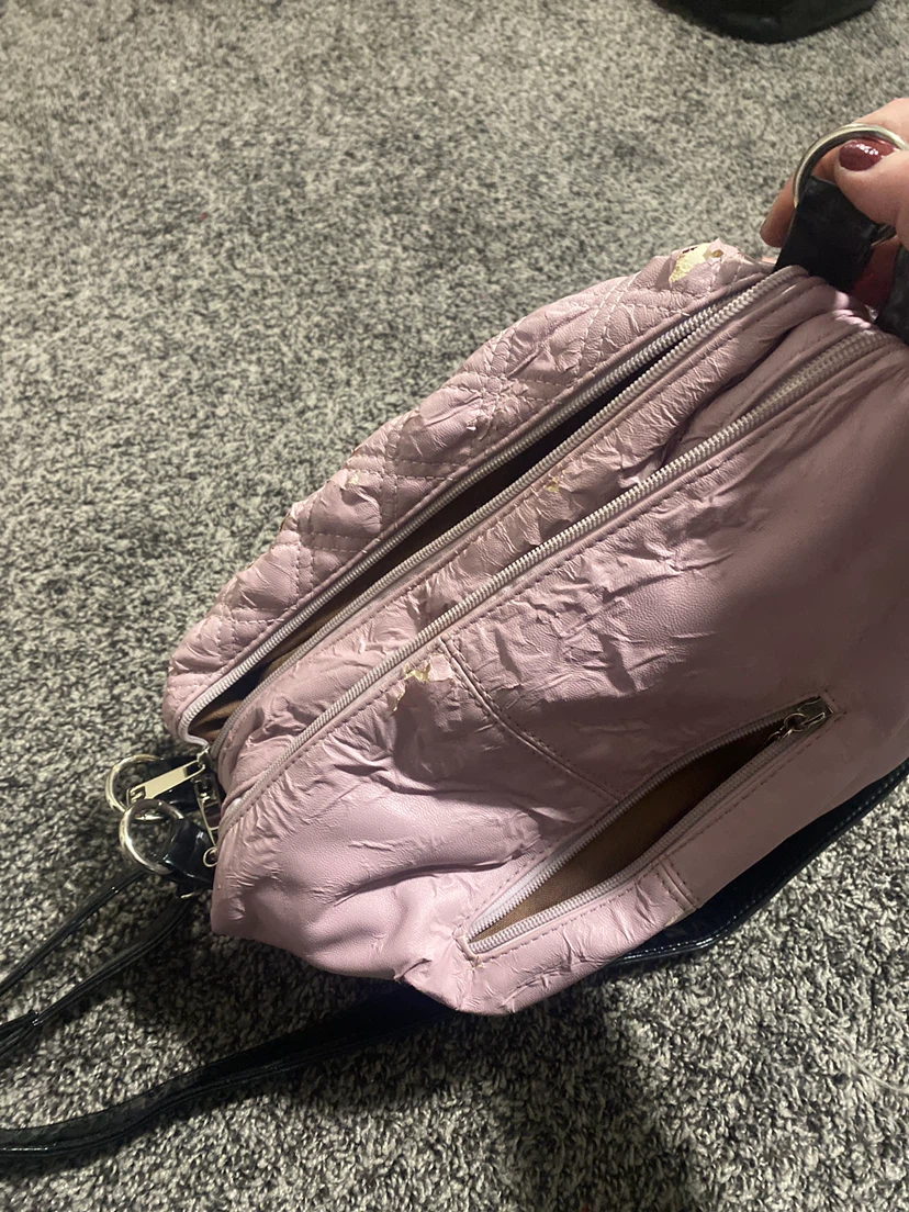Pink Studded Quilted Shoulder Bag - photo 2