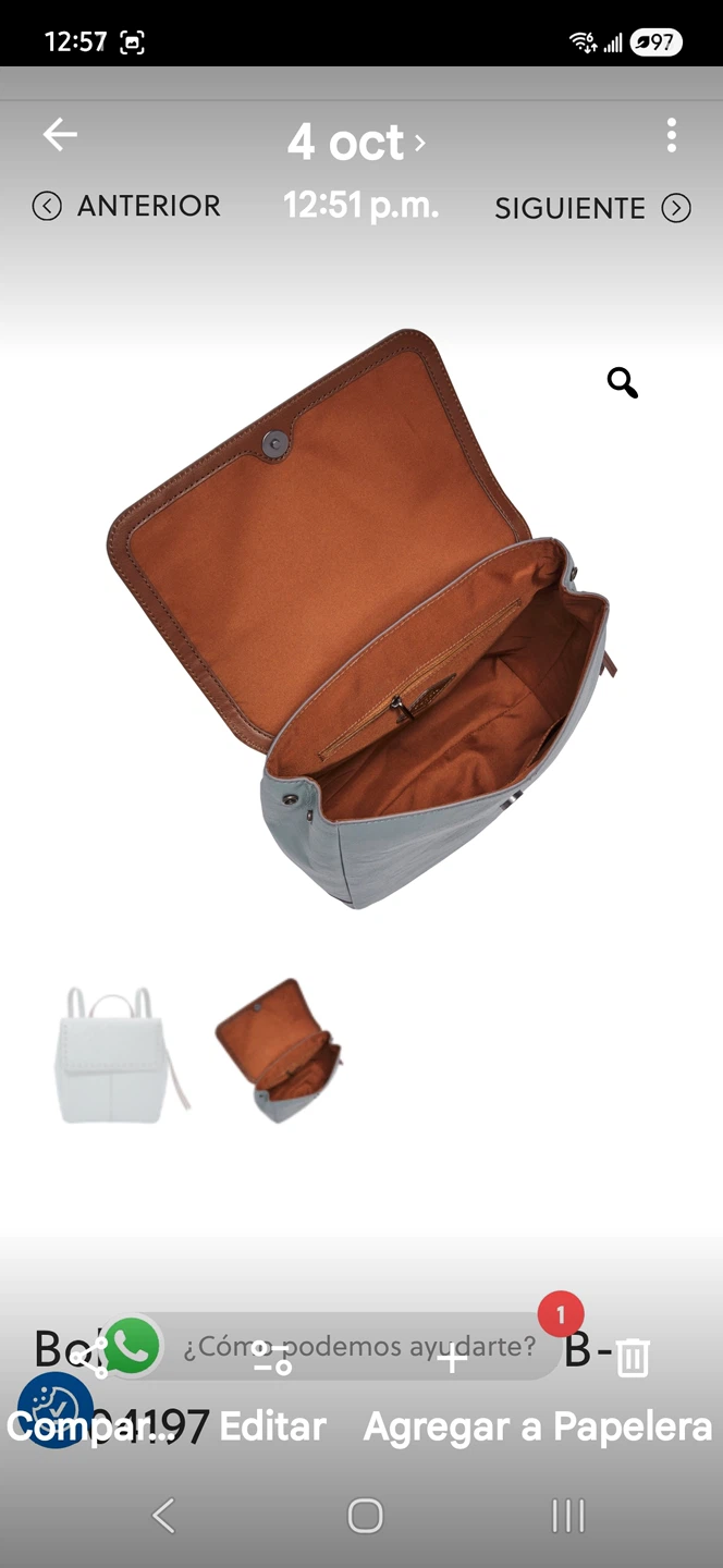 Fossil Studded Blue Backpack - photo 2