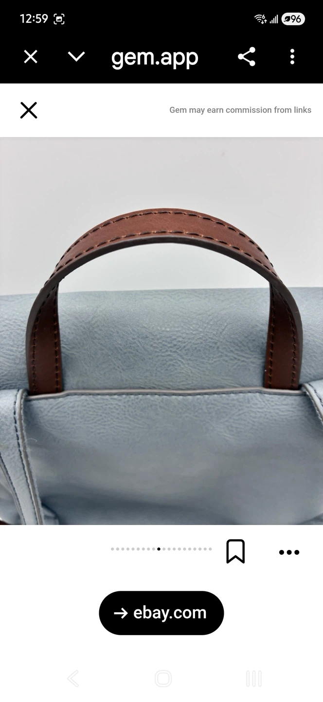 Fossil Studded Blue Backpack - photo 3