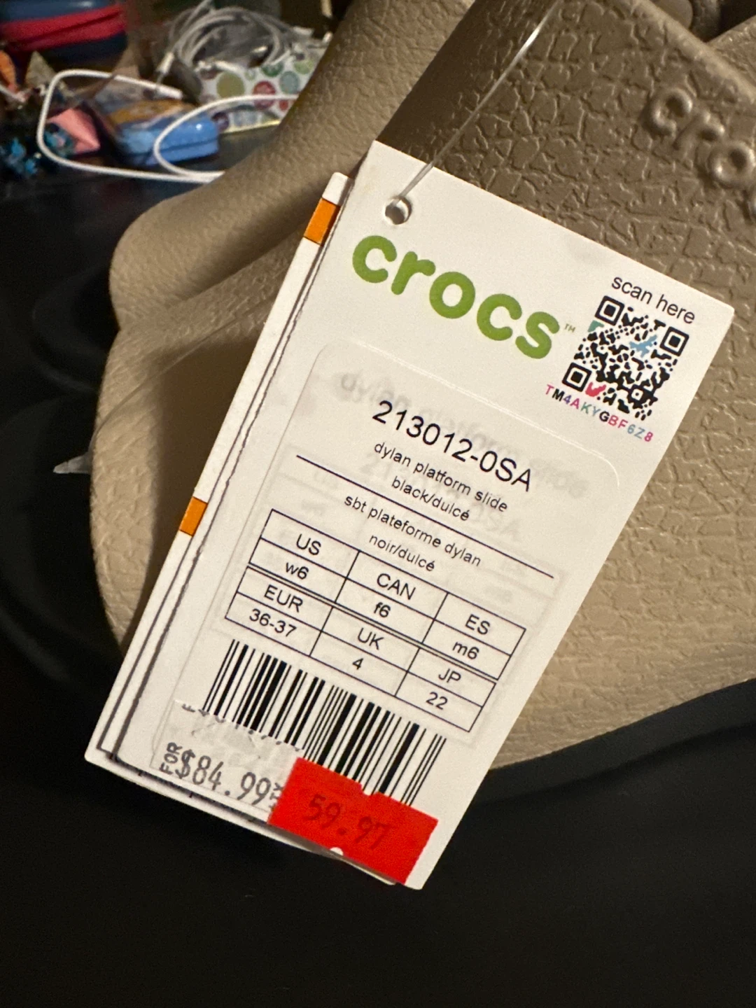 Crocs Dylan Platform Slide Sandals Women's Size 6 - photo 3