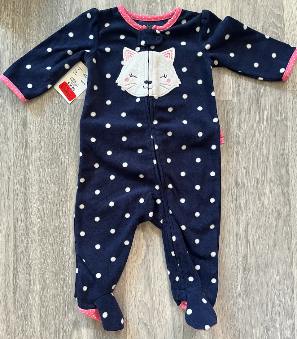 2 Infant Fleece Sleepers 3-6M - photo 4
