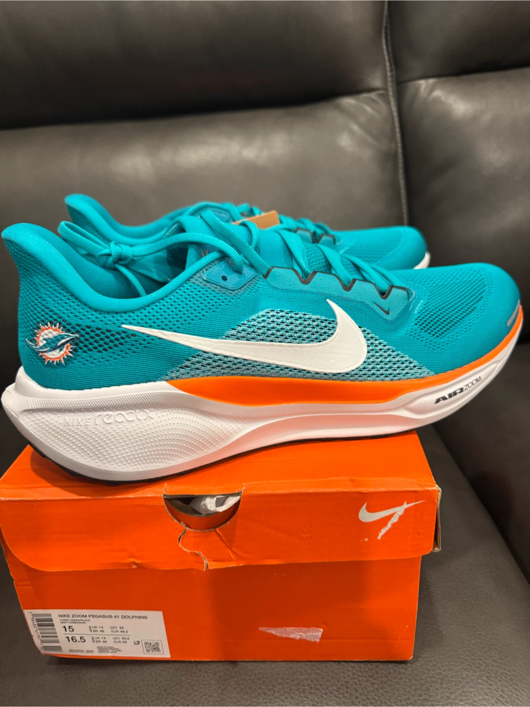 Nike Zoom Pegasus 41 Dolphins Size 15 - photo 2