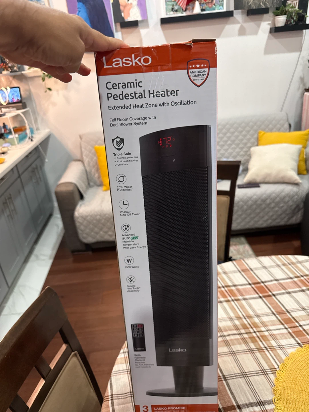 Lasko Ceramic Pedestal Heater CS7650