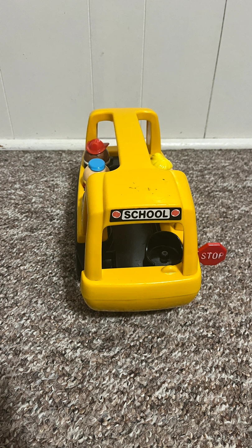 Vintage 1988 Little Tikes Yellow School Bus w/ 5 Figurines - photo 2