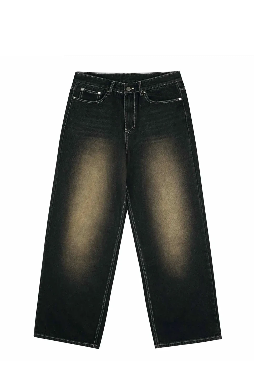 Washed Denim Pants