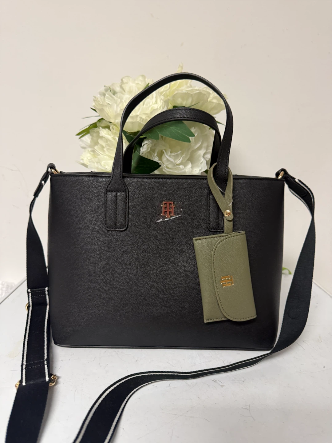 Tommy Hilfiger Black Satchel Handbag