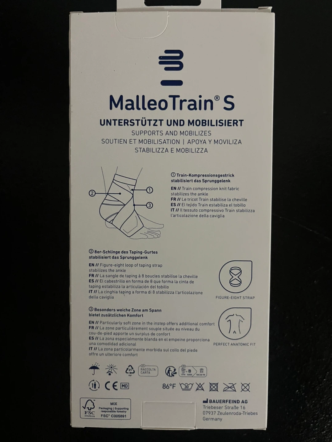 Bauerfeind MalleoTrain S Ankle Support, Size 3 - photo 3