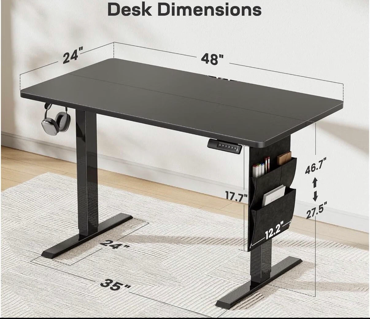 Marsail Standing Desk 48x24 - photo 2