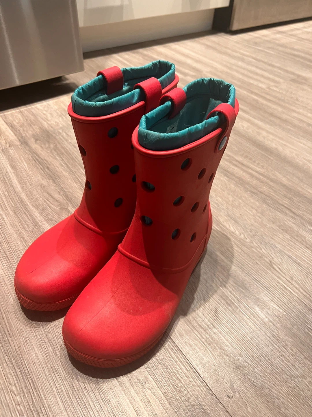Crocs Women's Rain Boots Red