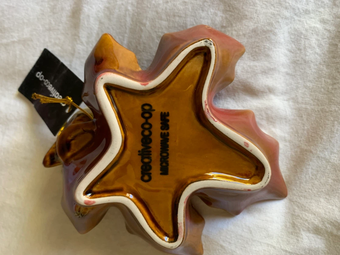 Creative Co-Op Ceramic Leaf and Bird Dish - photo 3