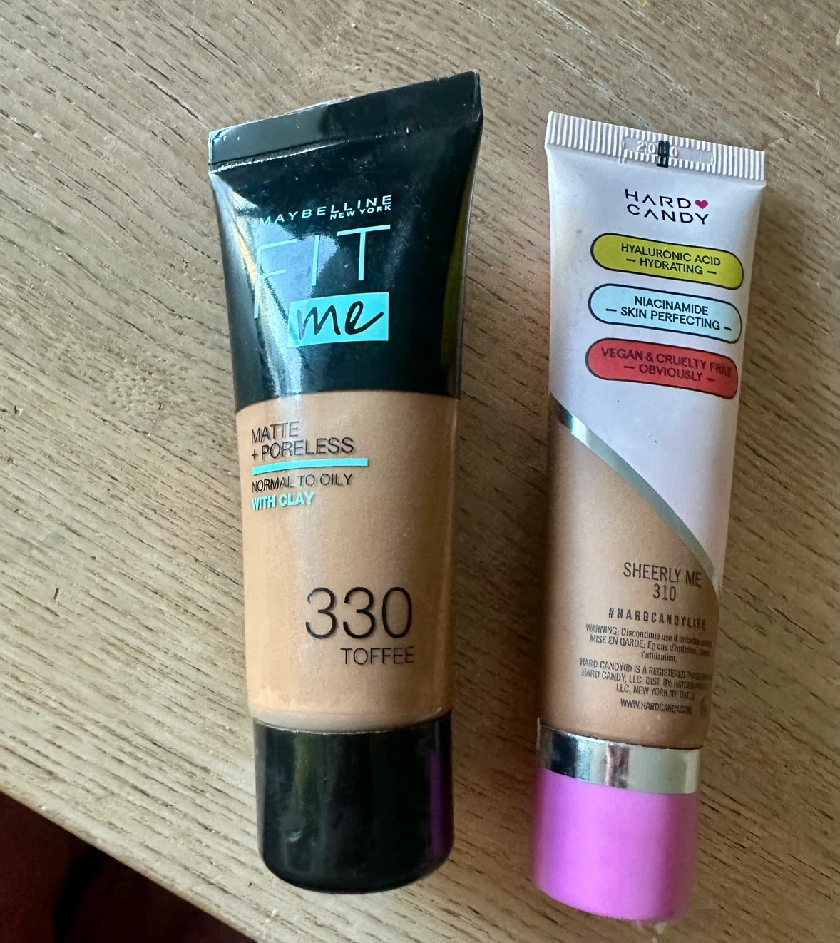 Hard Candy and Maybelline foundations