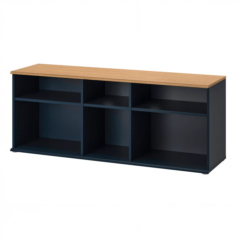 IKEA BESTA TV Unit Blue and Oak Effect