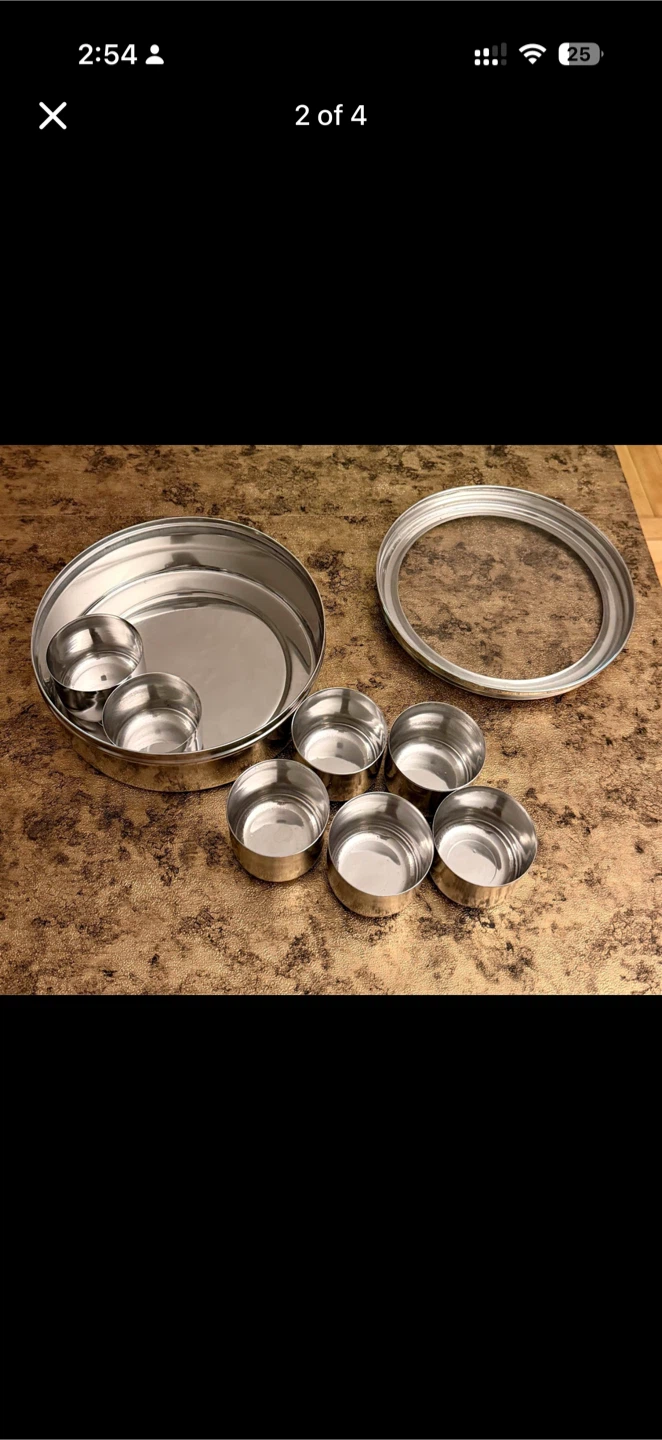 Stainless Steel Spice Box with Glass Lid