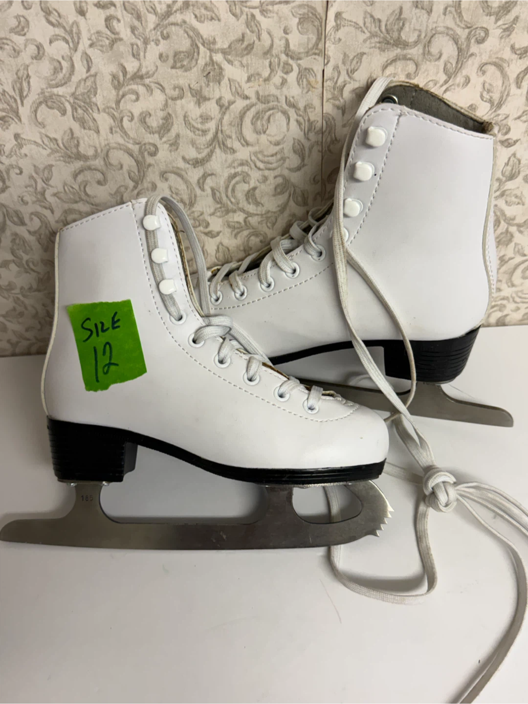 Two Pairs ofSize 12 kids  White Figure Skates