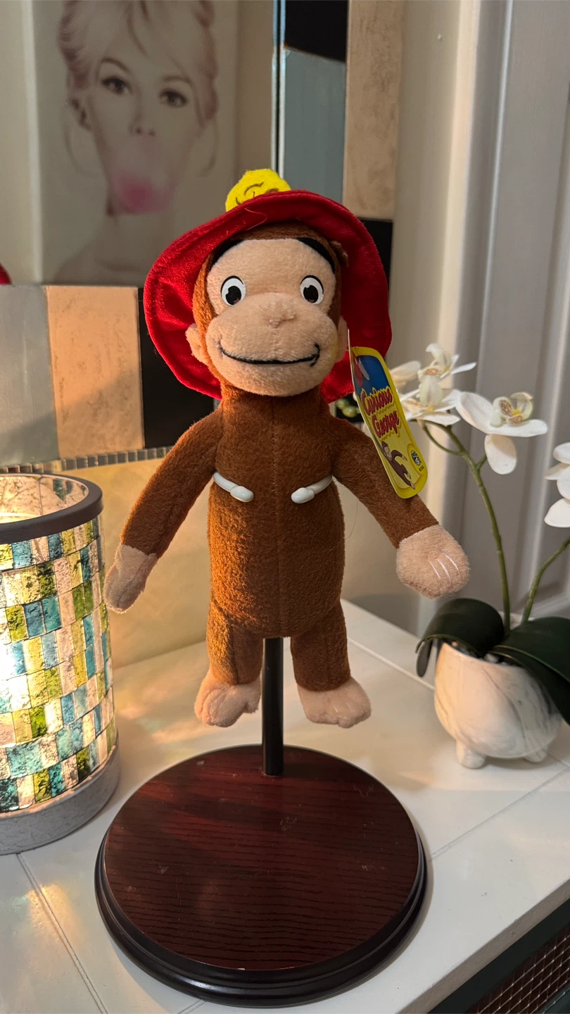 Kellytoy Curious George Plush with Red Hat