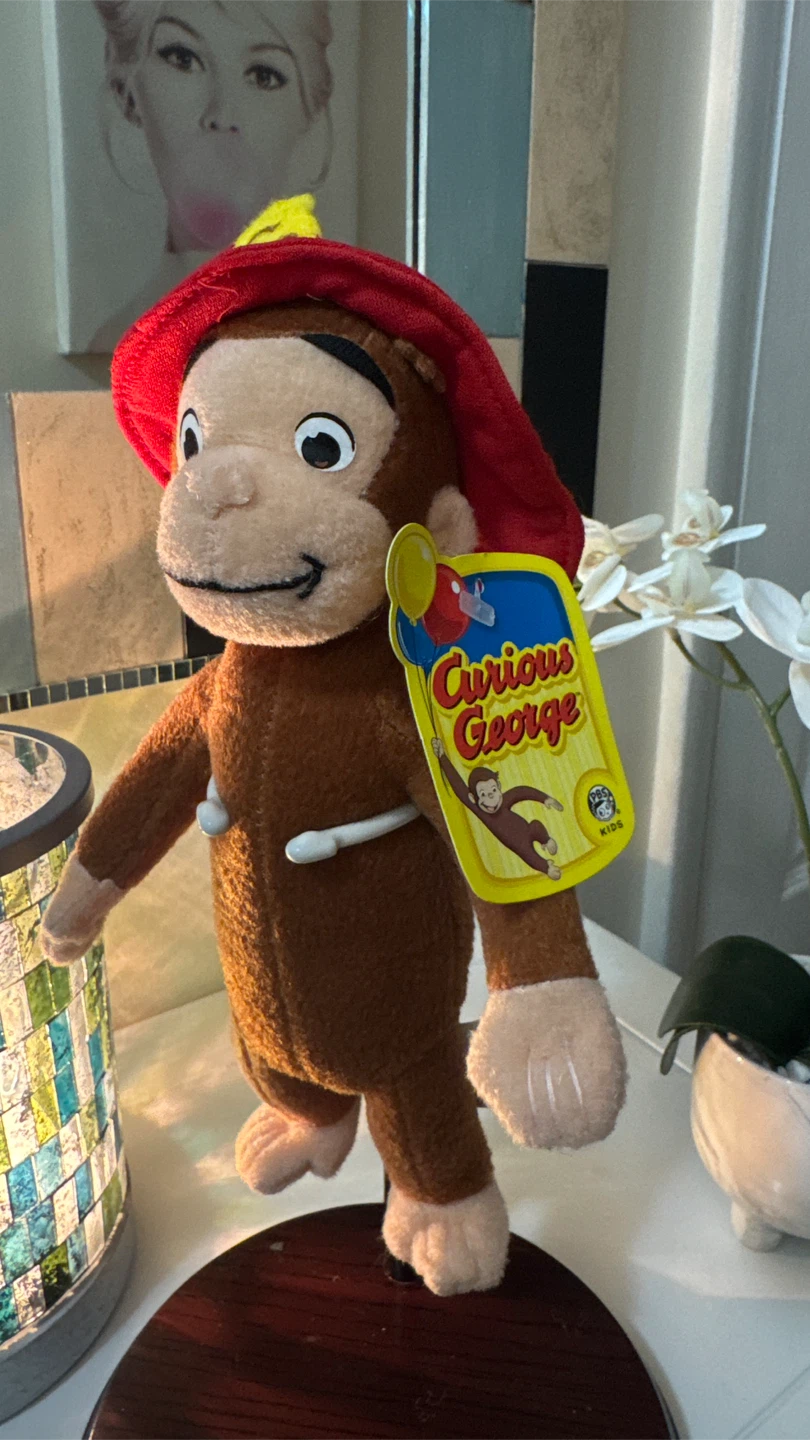 Kellytoy Curious George Plush with Red Hat - photo 2