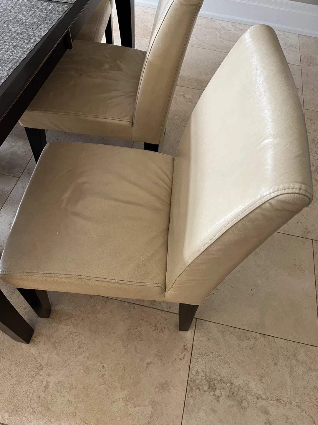 Set of 8 Beige Dining Chairs