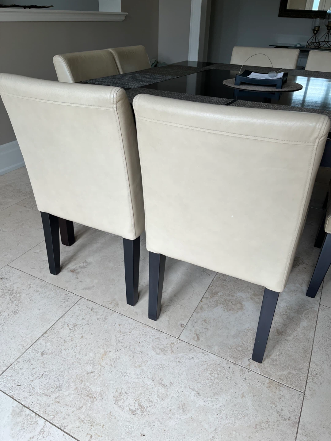 Set of 8 Beige Dining Chairs - photo 2