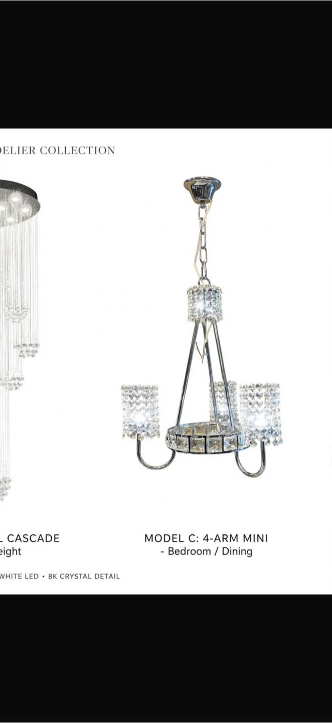 Model C 3-Arm Mini Chandelier brand new - photo 2