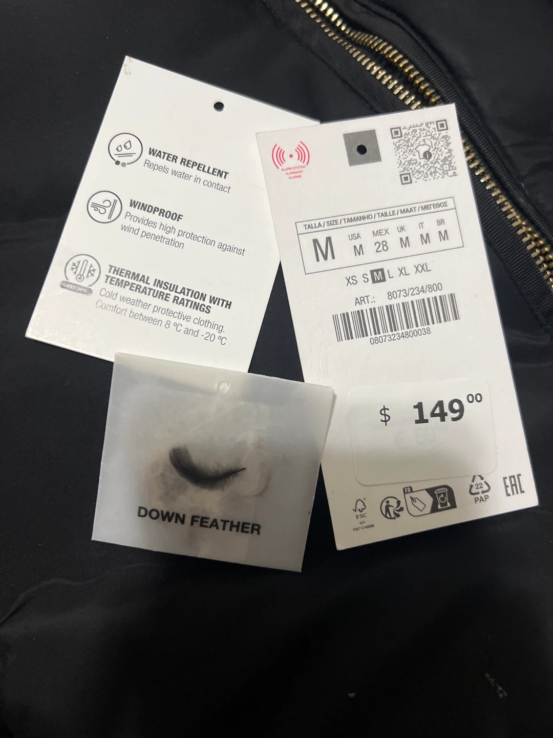 ZARA Black Puffer Jacket - photo 2