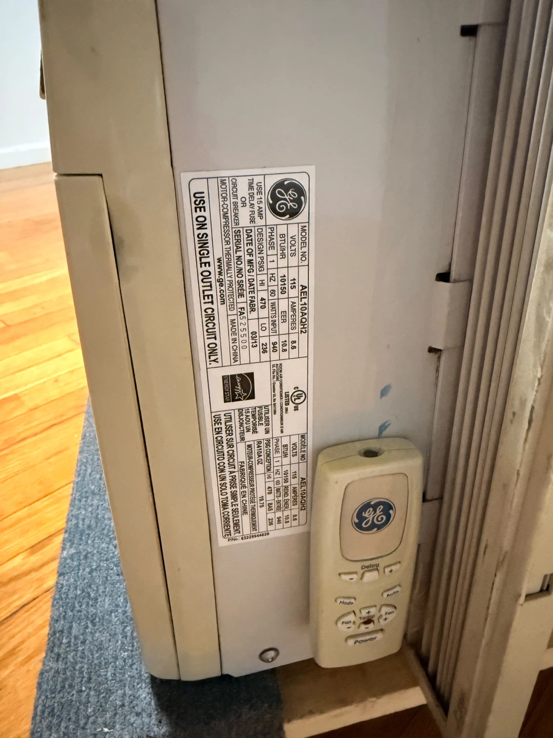 GE Window Air Conditioner 10150 BTU - photo 4