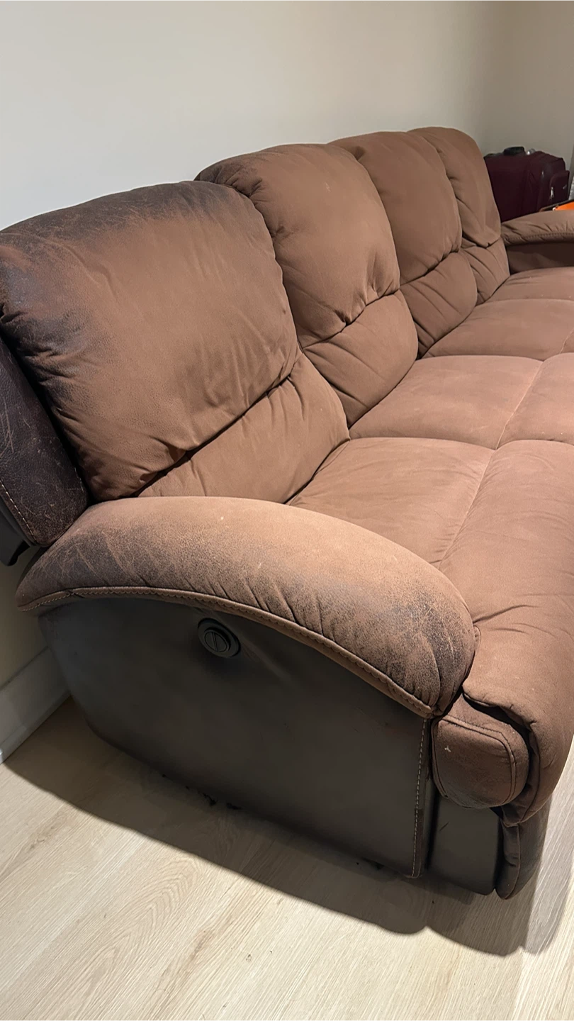 Brown 2 Two-Seater Reclining Sofas - photo 2