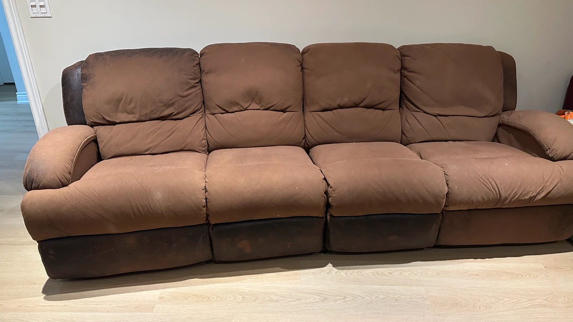 Brown 2 Two-Seater Reclining Sofas - photo 3
