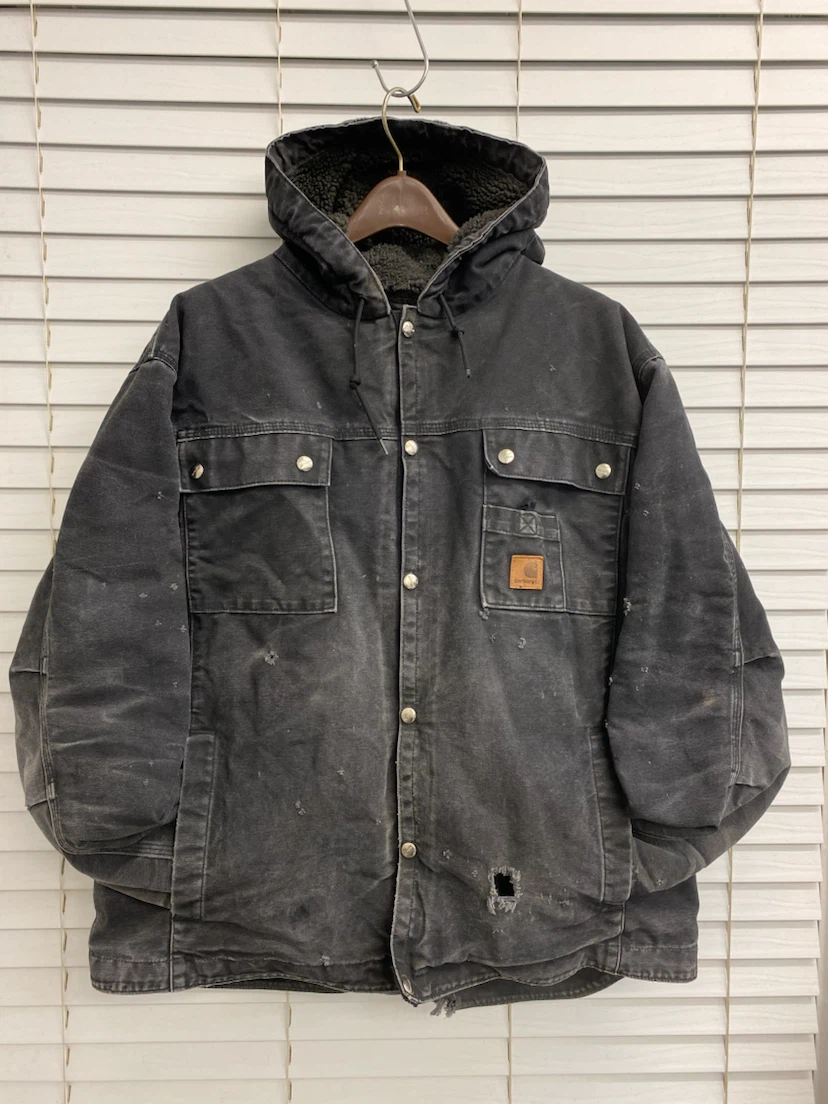 Carhartt Sherpa-Lined Hooded Jacket Black XL