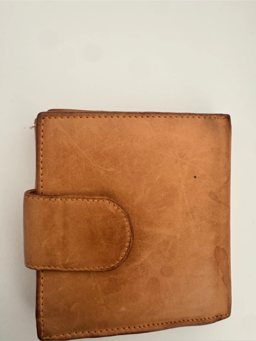 Tan Leather Bi-Fold Wallet
