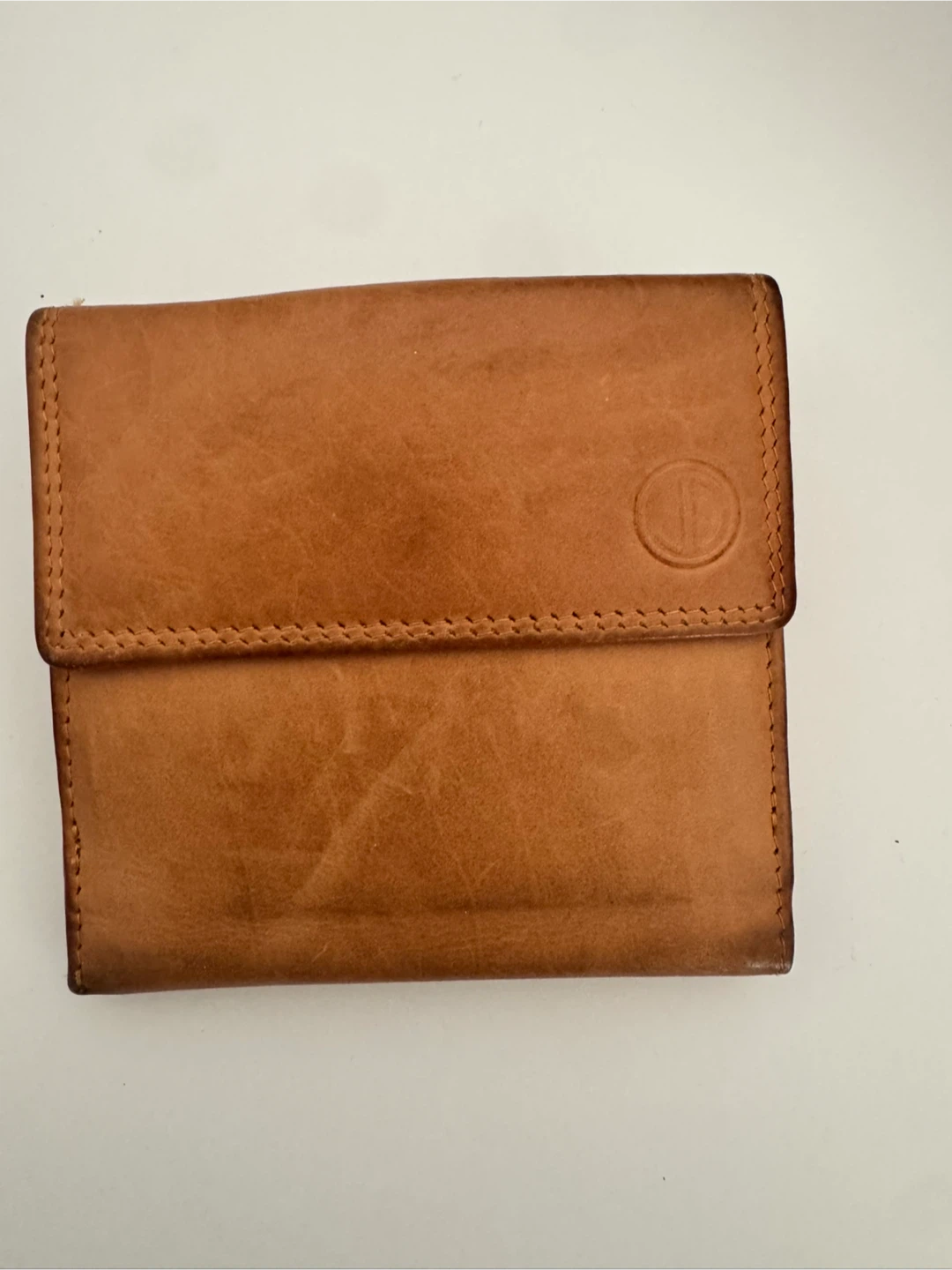 Tan Leather Bi-Fold Wallet - photo 2