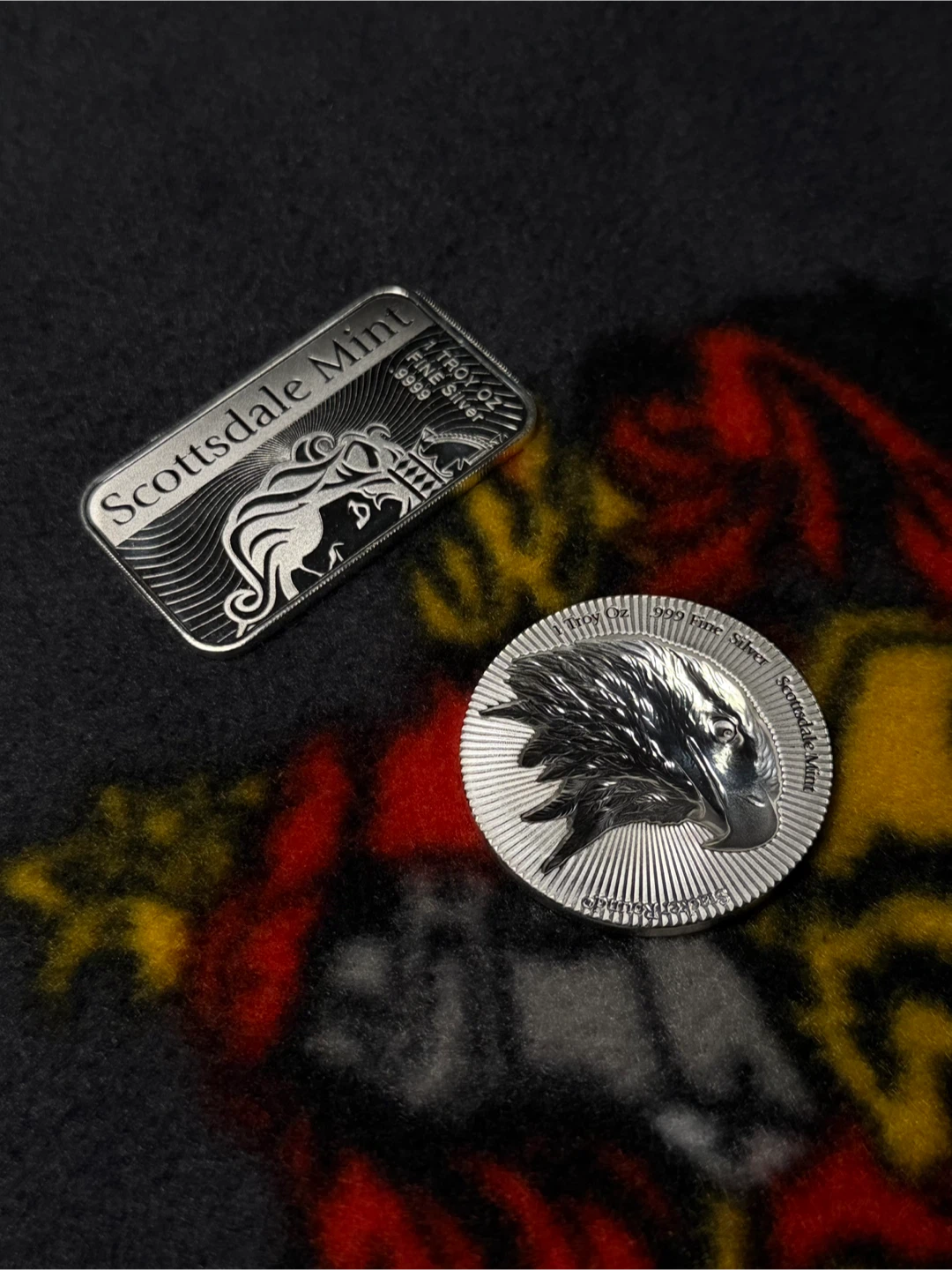 Scottsdale Mint Silver Bar & Eagle Round