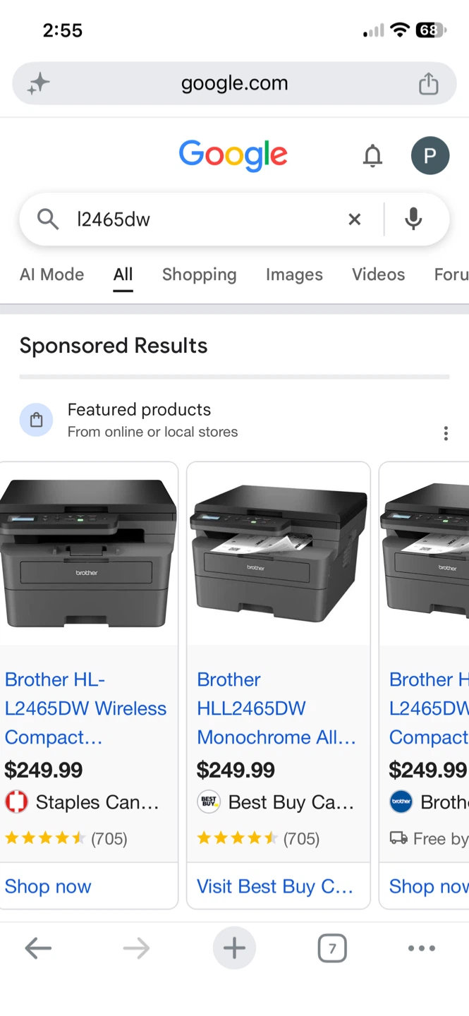 Brother HL-L2465DW Wireless Monochrome Laser Printer - photo 2