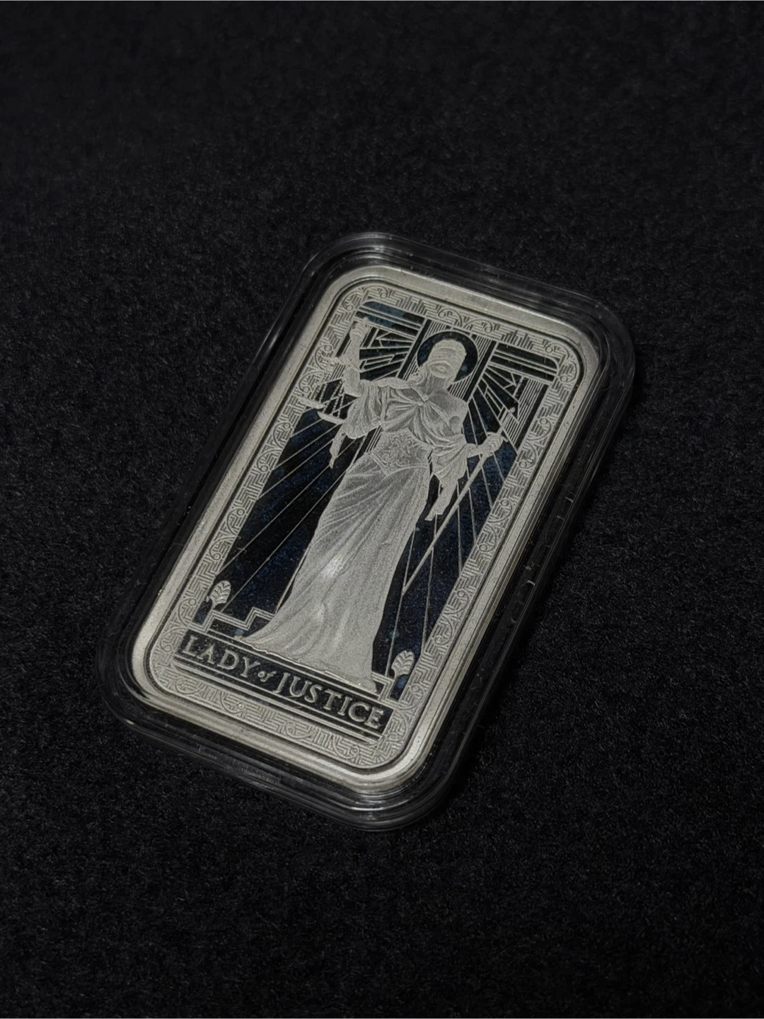 PAMP Lady of Justice 1 Ounce Fine Silver Bar