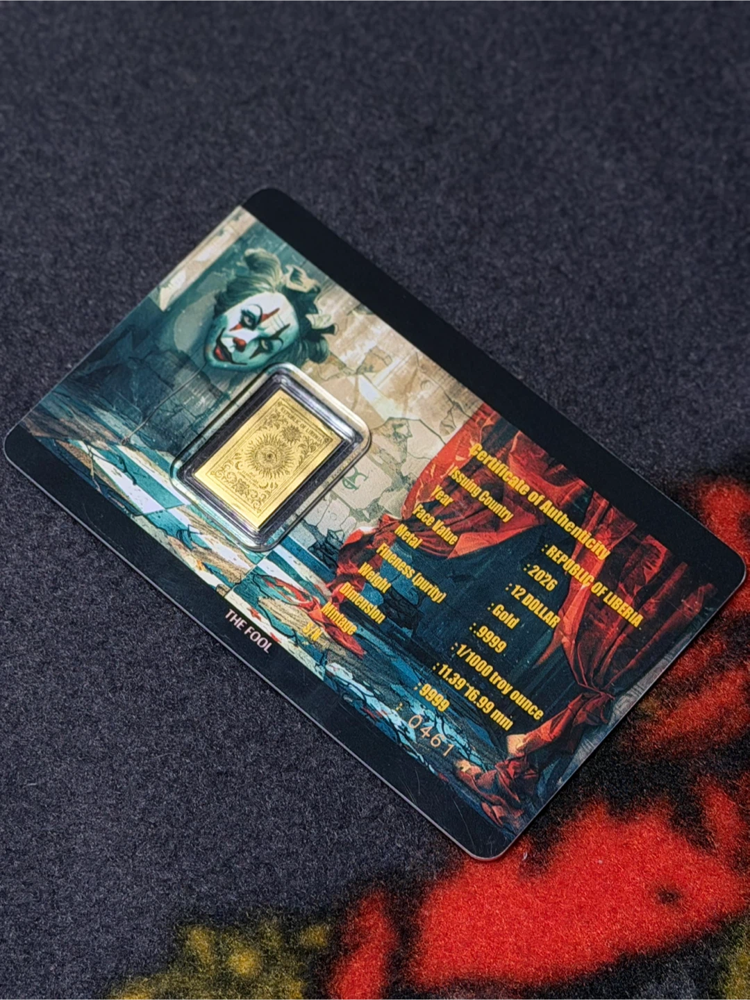 2026 The Fool 1/1000 oz Gold Card (Joker) - photo 3