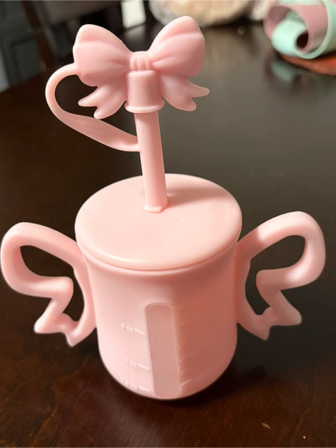 Pink Silicone Baby Straw Cup - photo 2