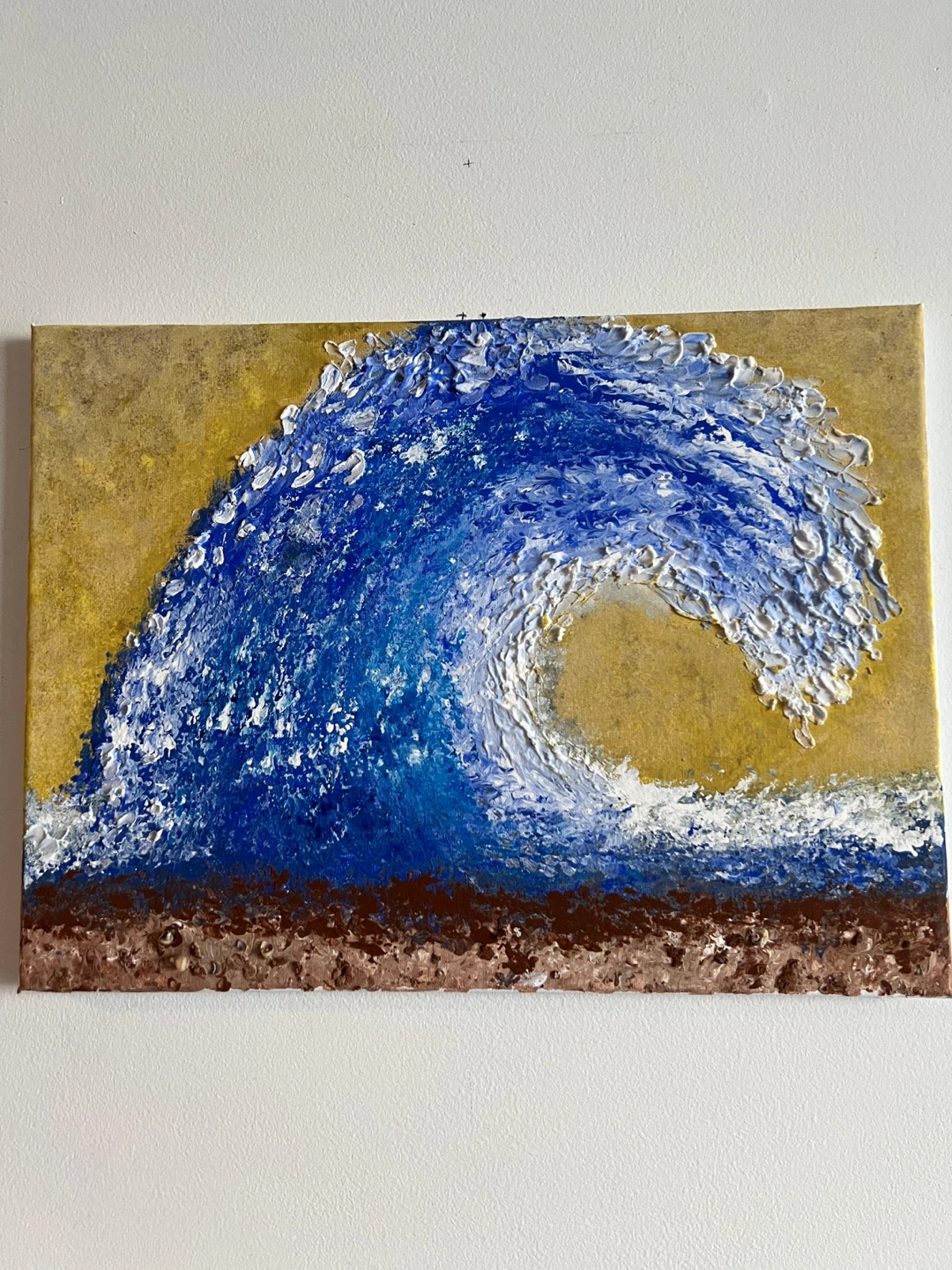 ORIGINAL TEXTURED OCEAN WAVE ART | HANDMADE CANVAS - photo 2