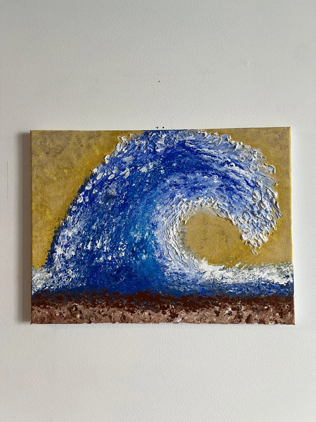 ORIGINAL TEXTURED OCEAN WAVE ART | HANDMADE CANVAS